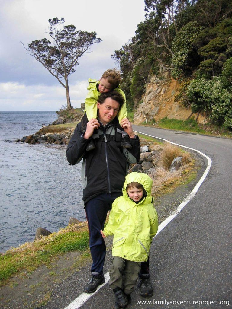 Hair swept by the wind in Southern New Zealand