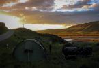 Camping by the road on the backroad to Queenstown