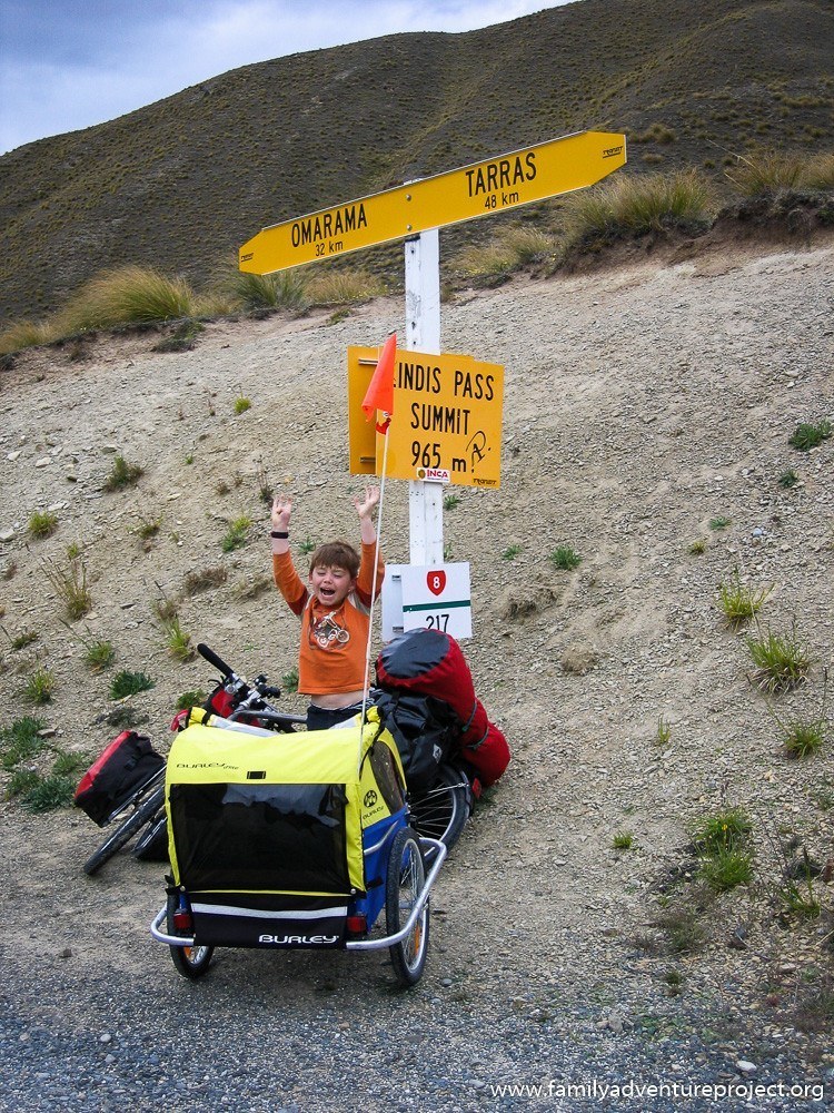 Celebrating on Lindis Pass