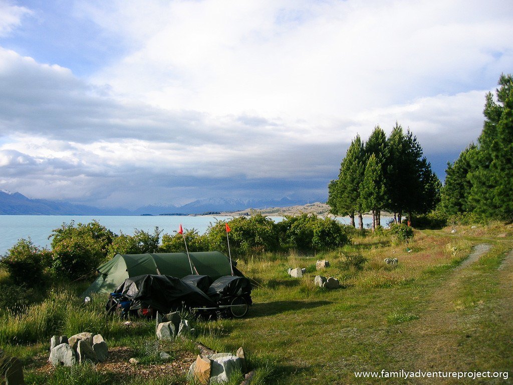 Camping near Mount Cook New Zealand
