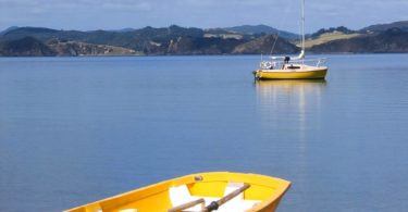 Sailing boat in Bay of Islands, New Zealand