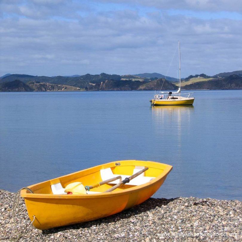 Sailing boat in Bay of Islands, New Zealand