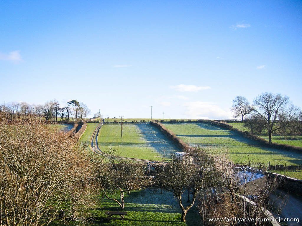 View out over fields from The Square Burton in Kendal