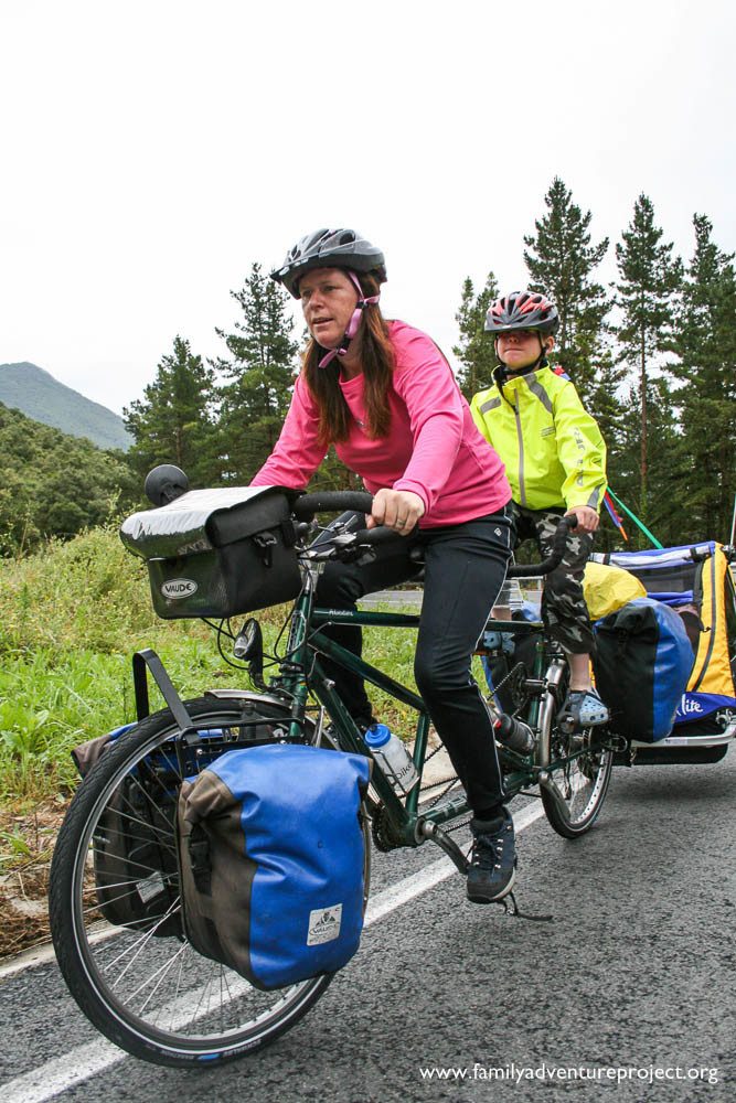 Climbing hills on a tandem