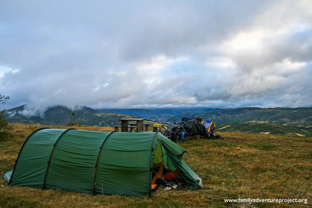Camping at O Cereibro Camino de Santiago