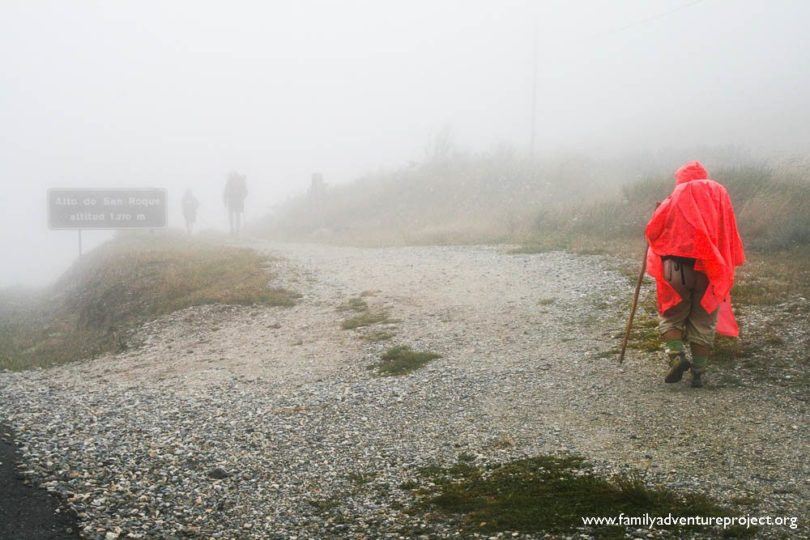 Ponchos in the Mist Heights of O Cereibro Camino de Santiago