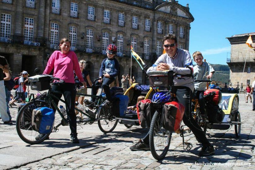 Family arrives in Santiago de Compostela