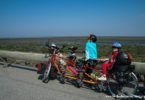 Riding a triplet is a bit of an attention getter...
