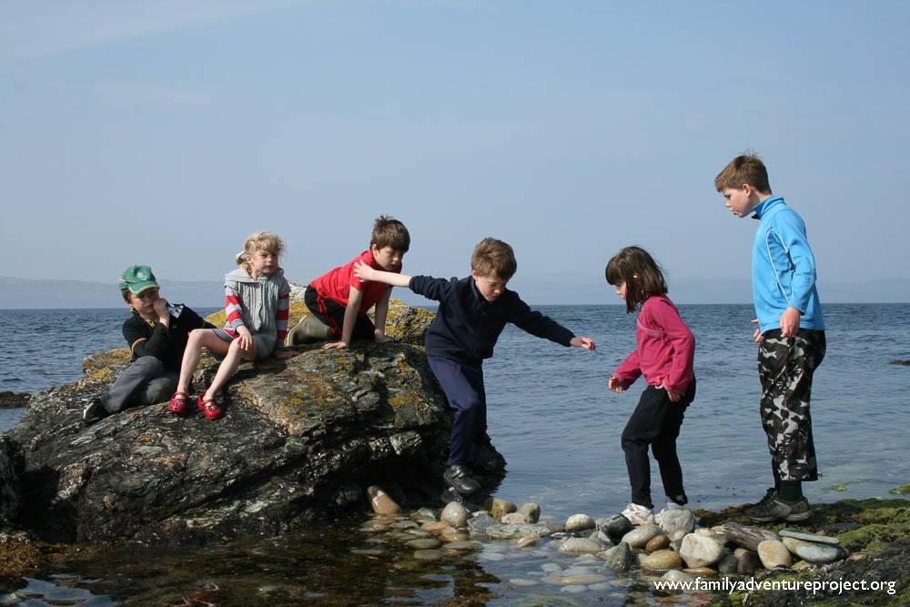 Playing on the rocks on Arran