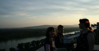 Looking over Danube from Bratislava Castle