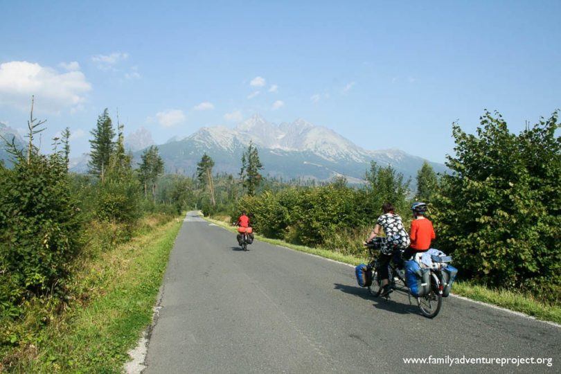 Cycling towards the High Tatras in Slovakia