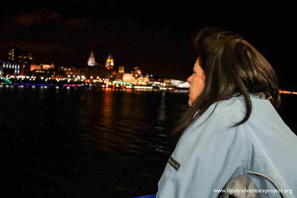 Looking out to Liverpool at night Looking out to Liverpool at night