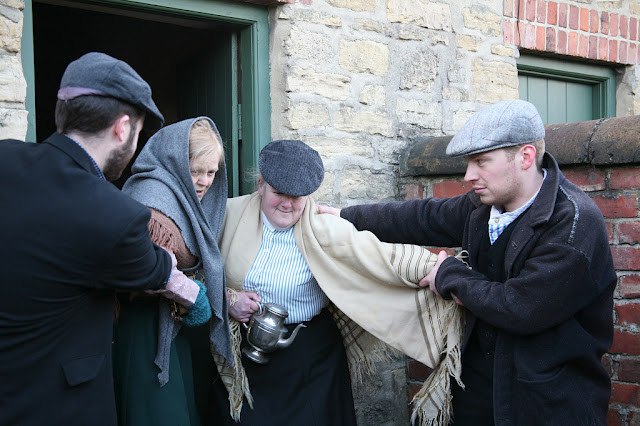 The moment of eviction. Photo: Beamish Museum The moment of eviction. Photo: Beamish Museum