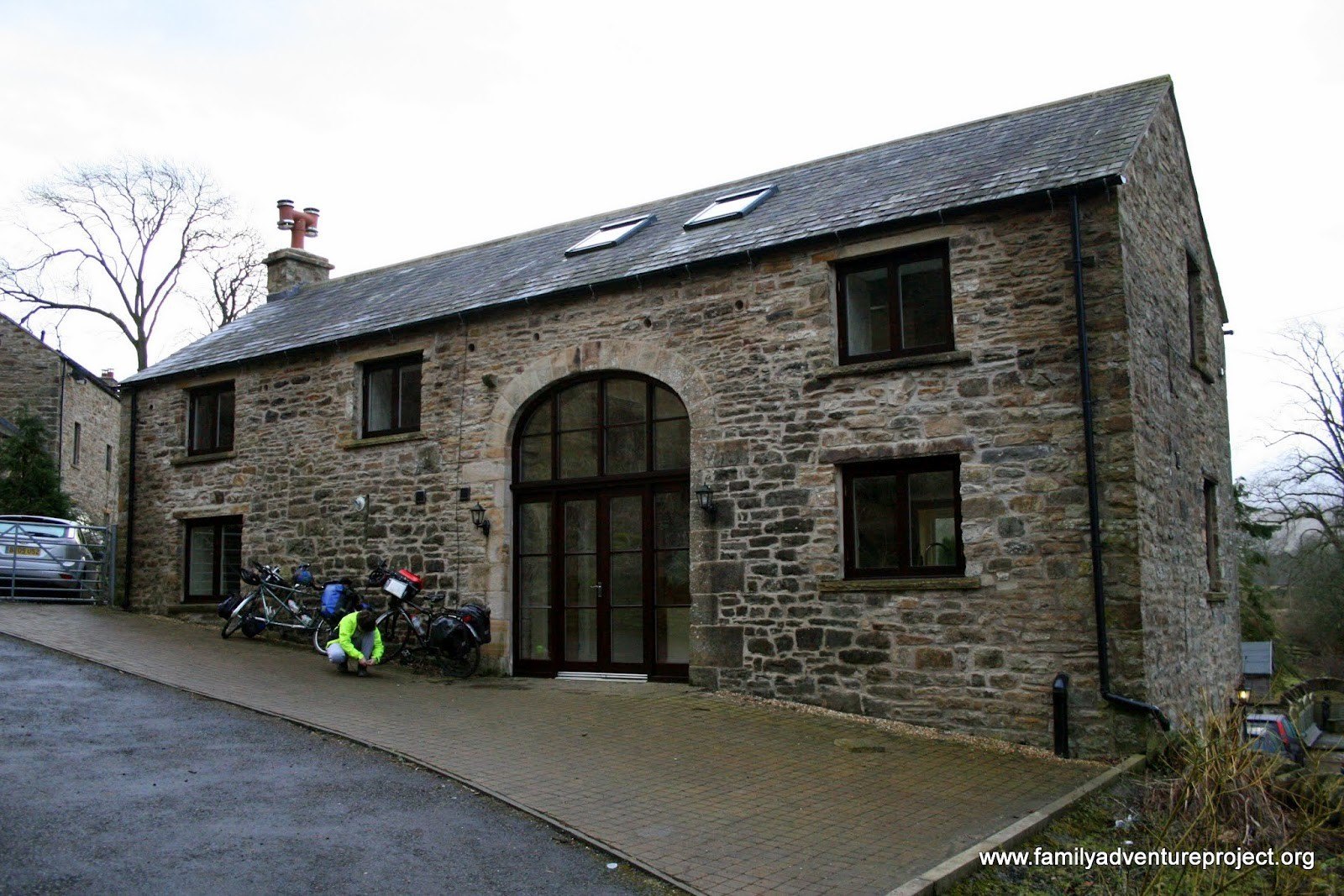 Our accommodation for the night is this converted barn, perfect for a family stay