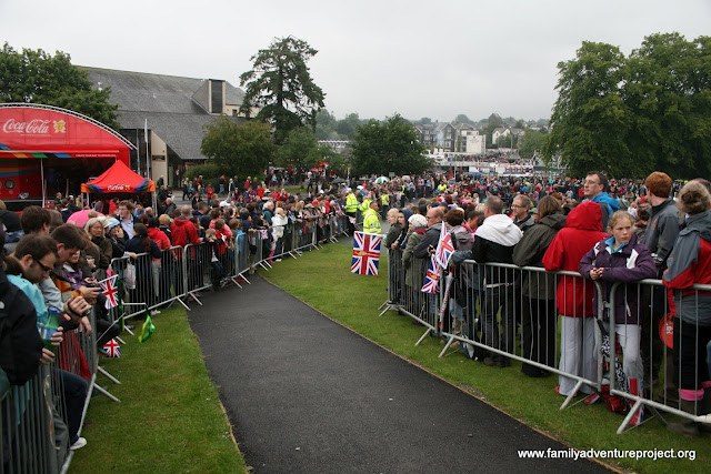 Waiting for Olympic Torch, Bowness on Windermere Waiting for Olympic Torch, Bowness on Windermere
