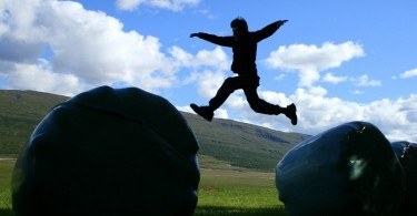 Jumping Hay Bales, East Iceland
