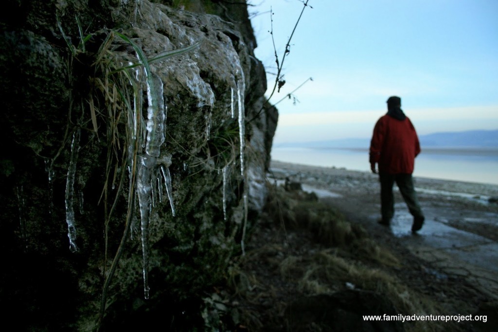 Walking in winter in Arnside