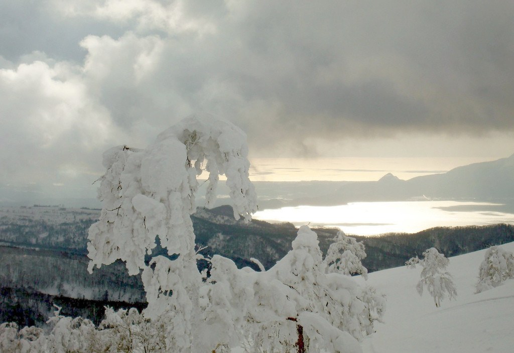 Lake Shikotsu from Rusutsu Ski Resort Japan Lake Shikotsu from Rusutsu Ski Resort Japan