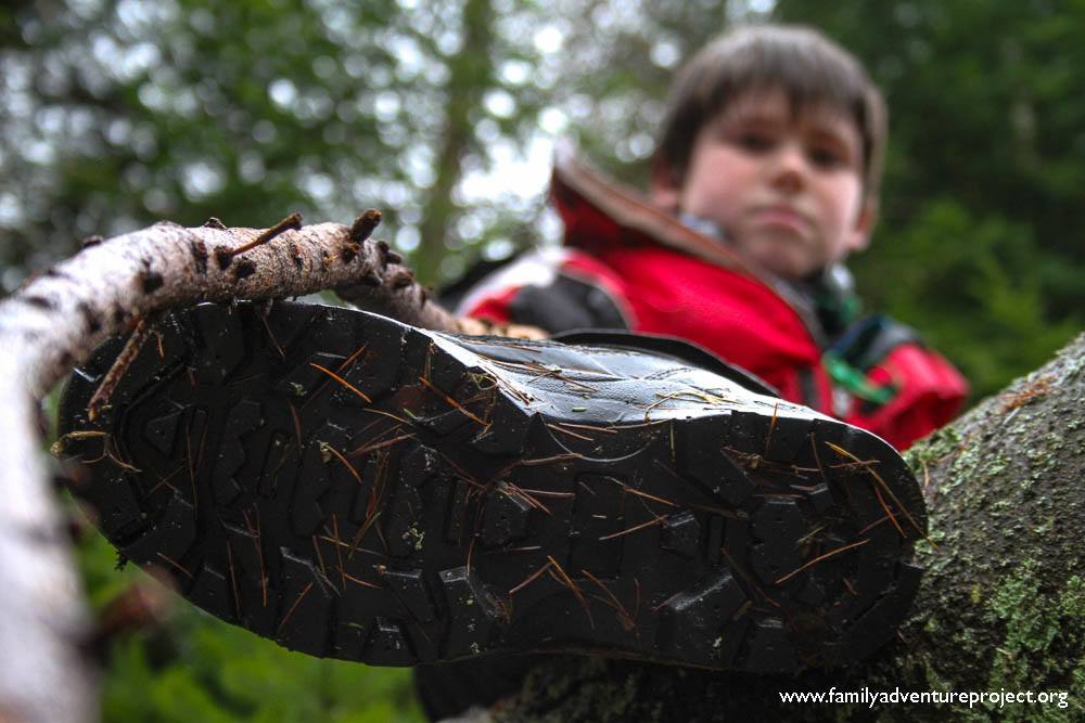 Boots in the forest at Thirlmere