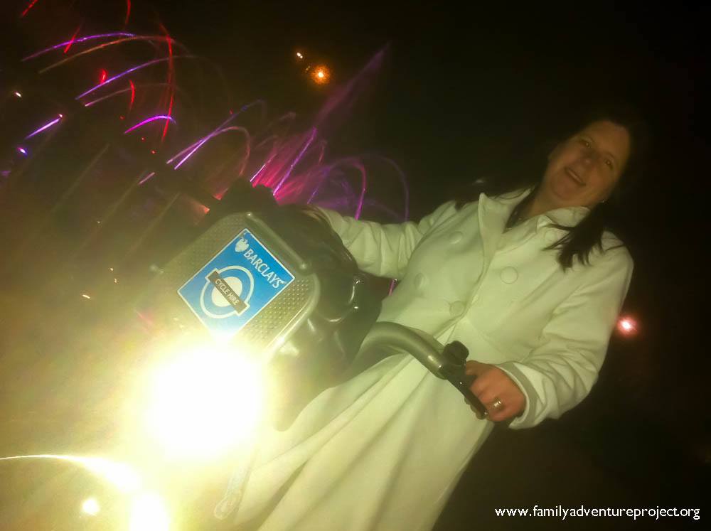 Kirstie Boris Bike London Hyde Park Corner