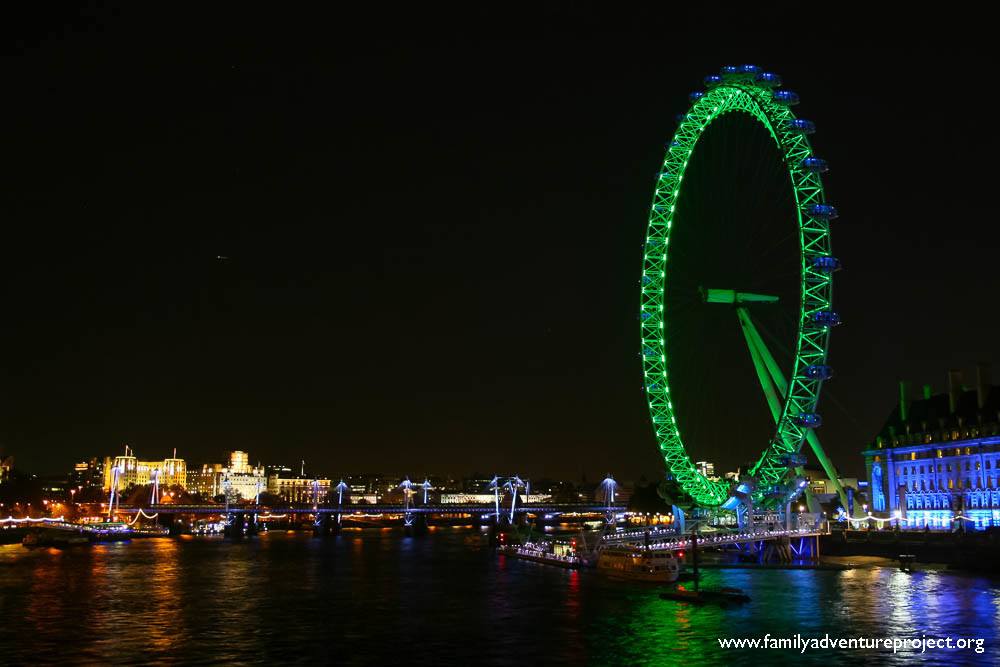 London and London Eye at Night