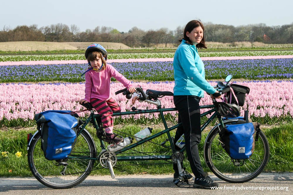 Tandem in the Tulips in Holland