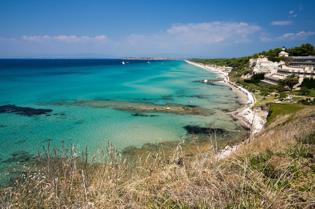 The long shoreline at Sani Beach Resort. Image by Horia Varlan Image http://www.flickr.com/photos/horiavarlan/4292290187/ by Horia Varlan http://www.flickr.com/photos/horiavarlan/