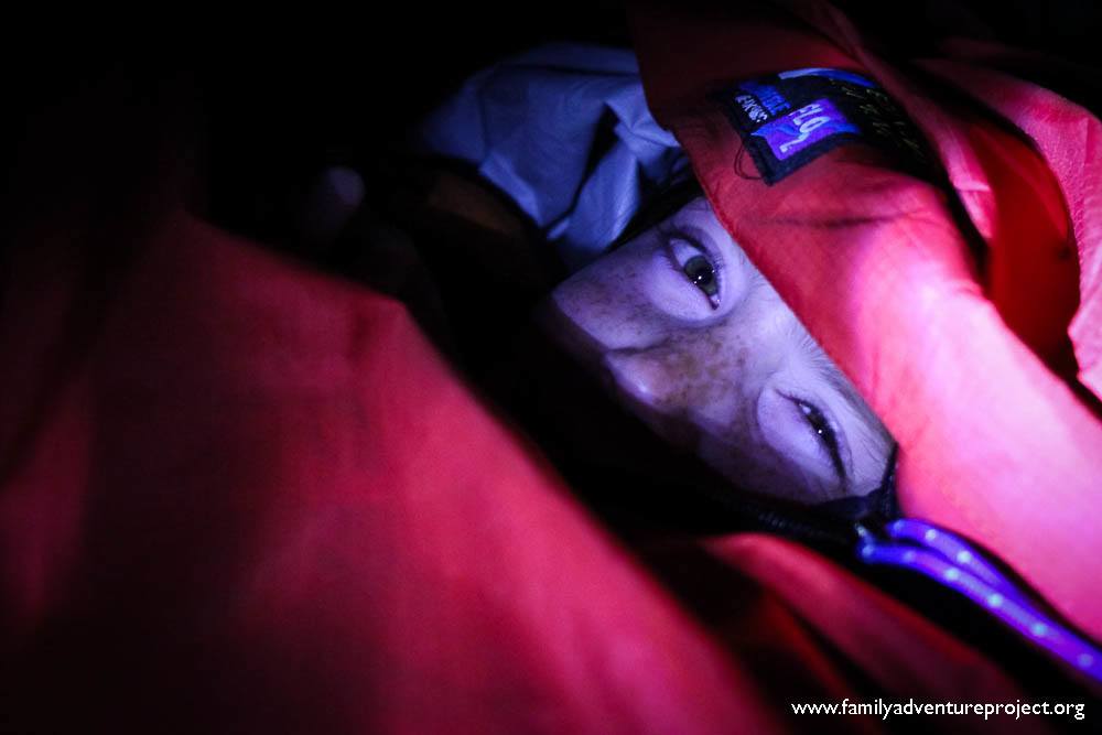 Tucked up in Terra Nova Discovery Bivy