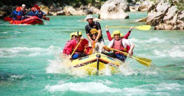 Rafting the Soca RIver in Slovenia