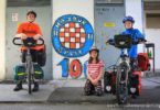 Getting ready to leave Split by bike