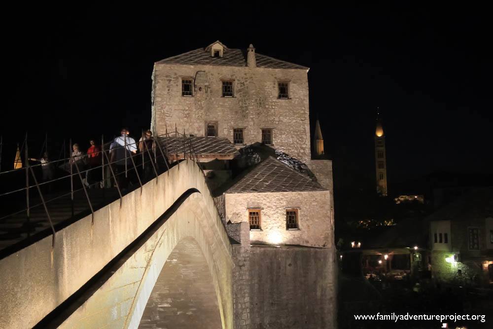 Looking over Mostar Bridge Looking over Mostar Bridge
