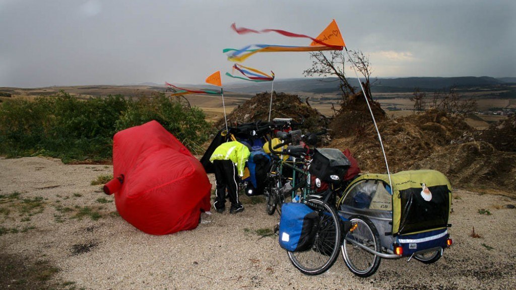Shelter from the storm on road to Santiago Shelter from the storm on road to Santiago