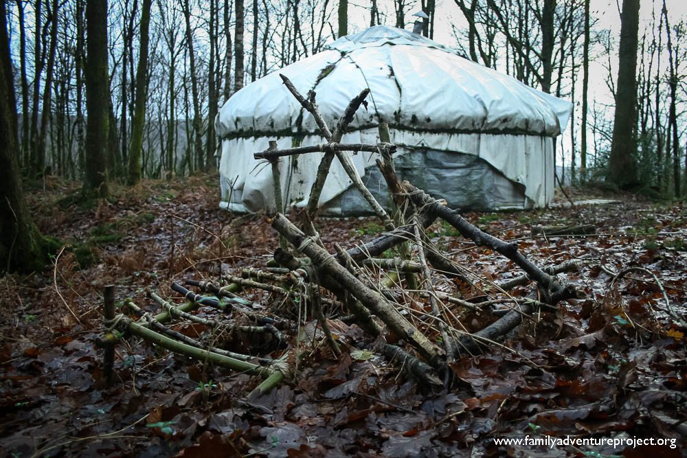 Yurt in forest