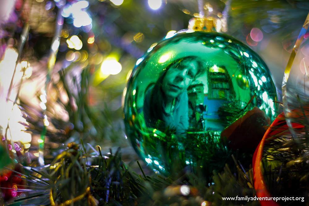 Christmas Baubles on Christmas Tree