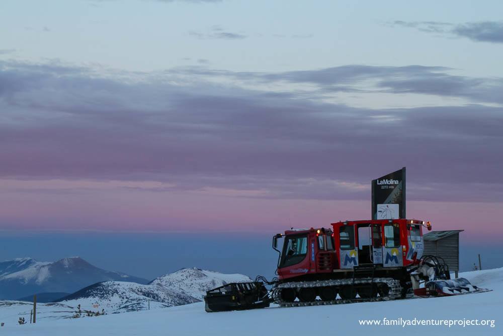 Piste Basher ride at La Molina 2272 metres Piste Basher ride at La Molina 2272 metres