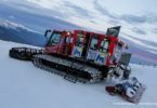 Our very own Piste Basher ride at sunset La Molina