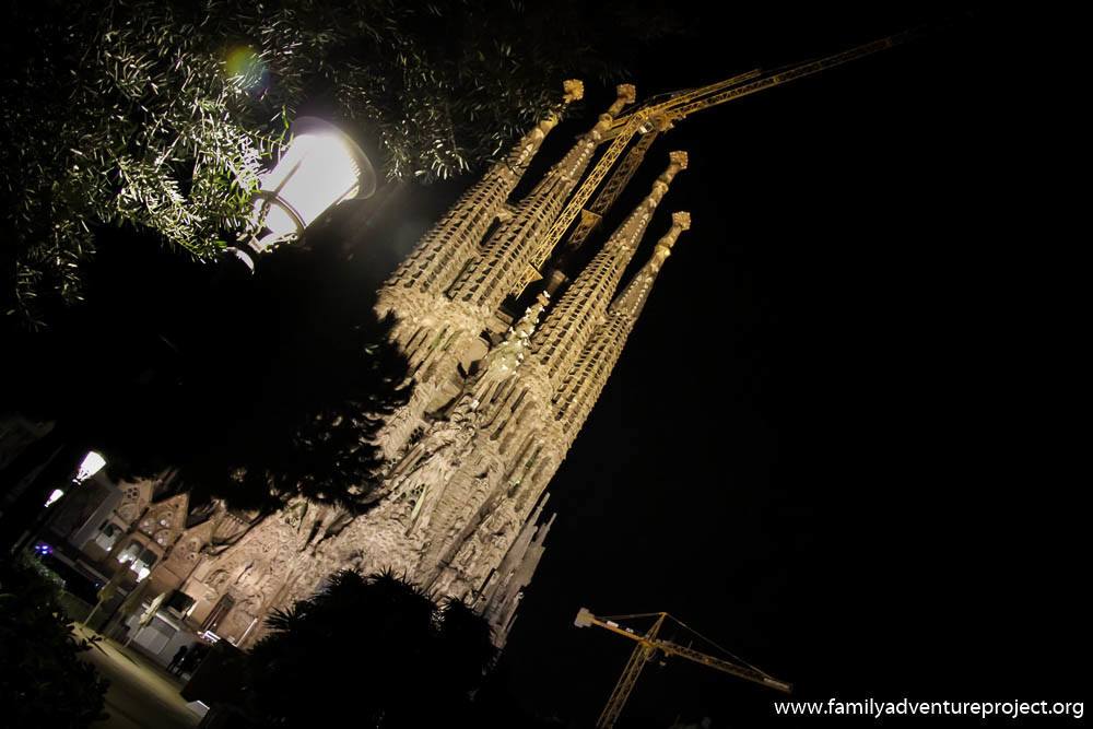 Sagrada Famiila, Barcelona at Night
