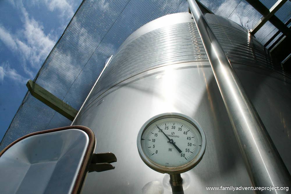 Fermentation Tank at Eudald Massana Noya Winery, Costa Barcelona