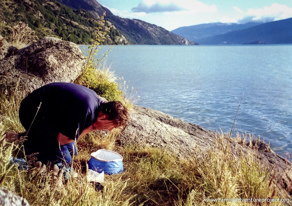Morning wash in the Lake District Chile
