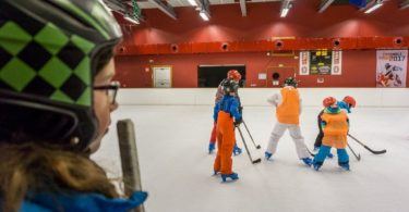 Learning Ice Hockey in La Rosiere