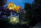 Burg Blankenheim at night seen from the town below