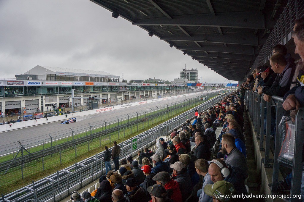 Spectators enjoying the Classic Old Timer Grand Prix action at Nurburgring, Germany