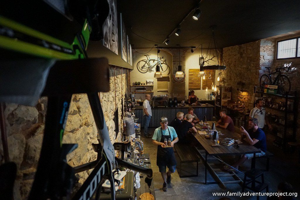 Around the planning table at La Fabrica Coffee Works and Cycle Cafe Girona