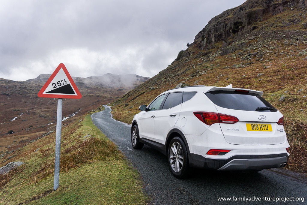 Signs like this scatter the route of the twin Lakeland passes