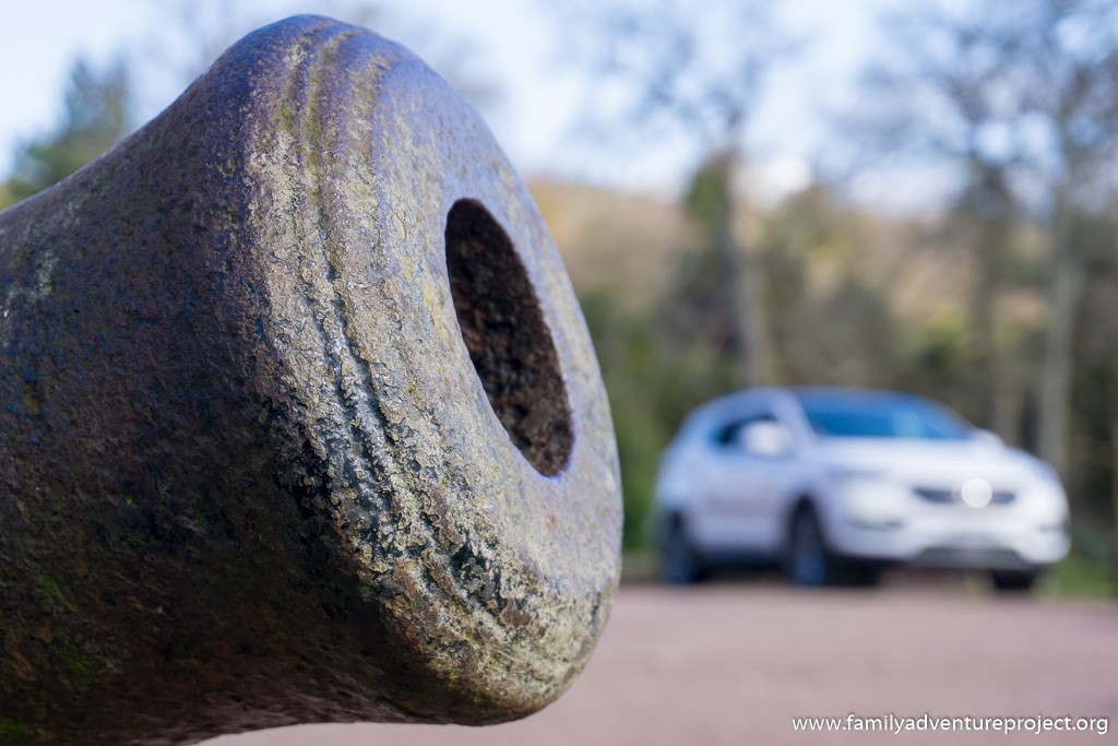 Old technology meets new on the Cannon Terrace at Muncaster
