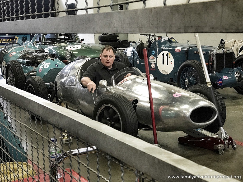 In the pit stop garages at Nurburgring Classic Old TImers Event