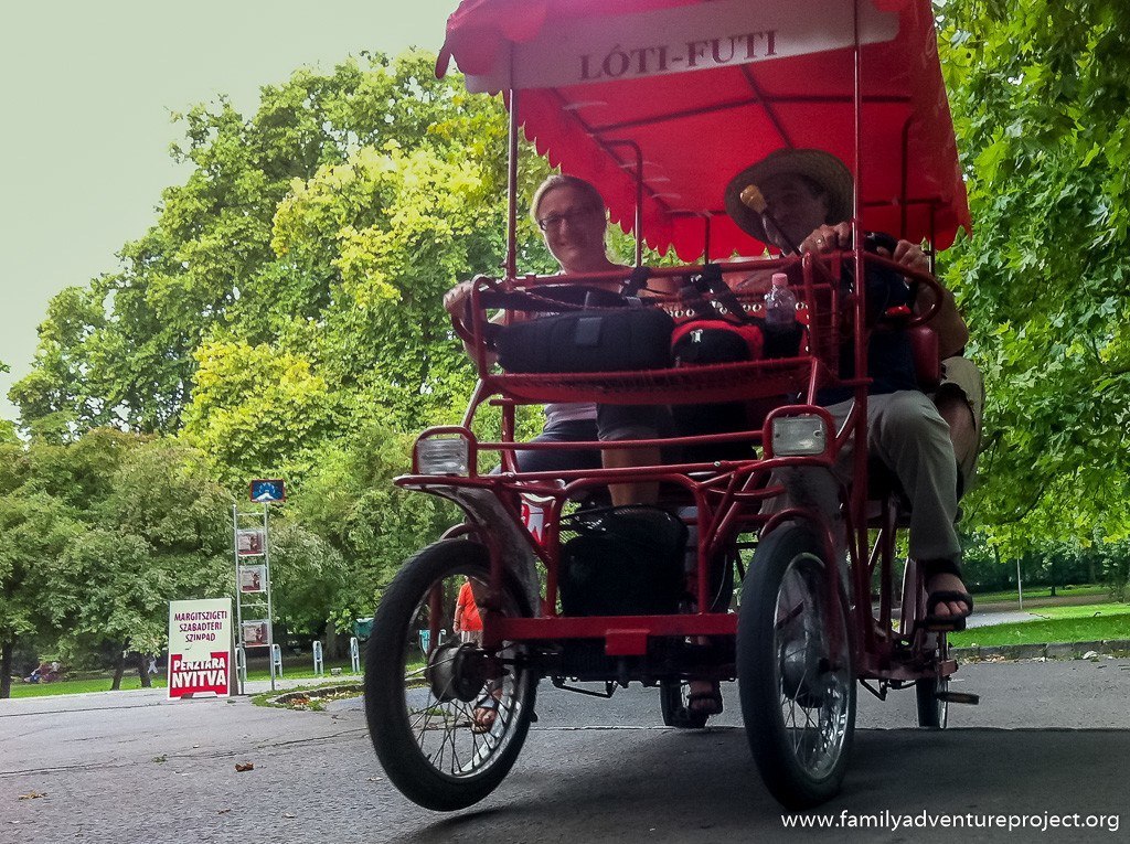 Cycling in the parks of Budapest