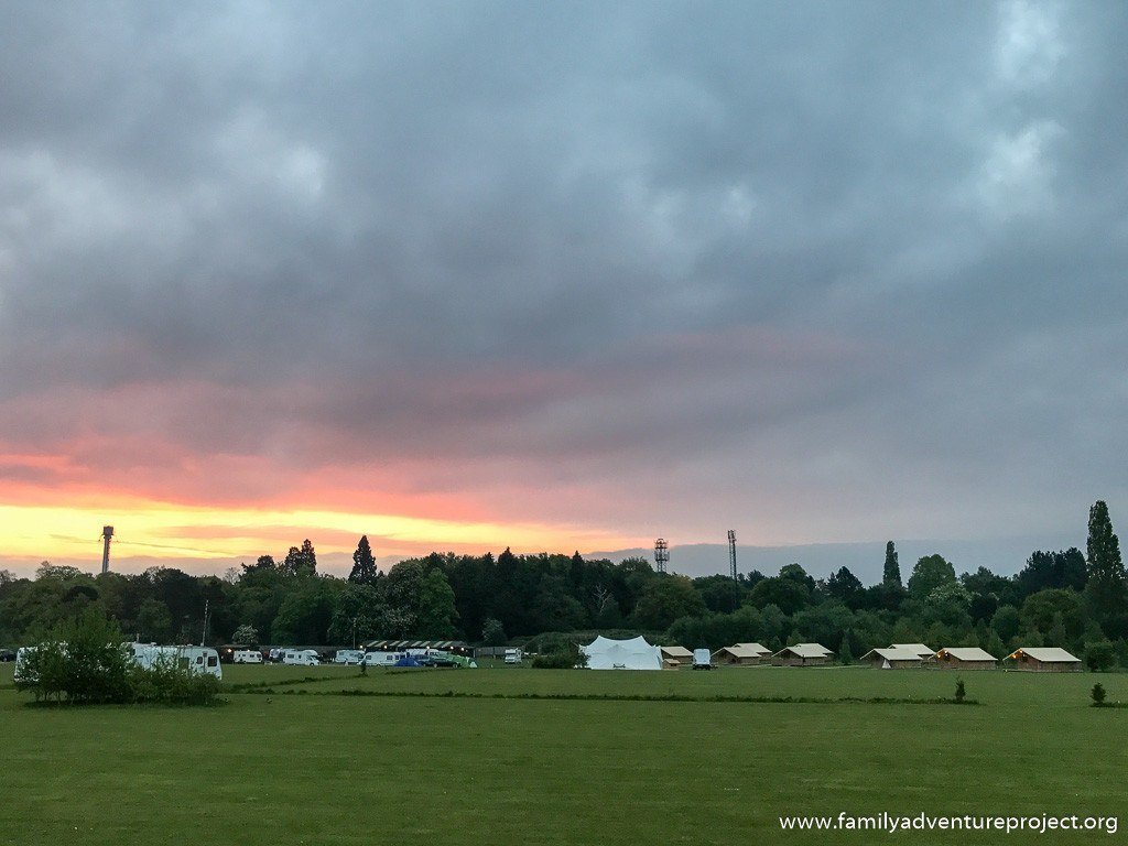 Dawn at the ReadyCamp Drayton Manor