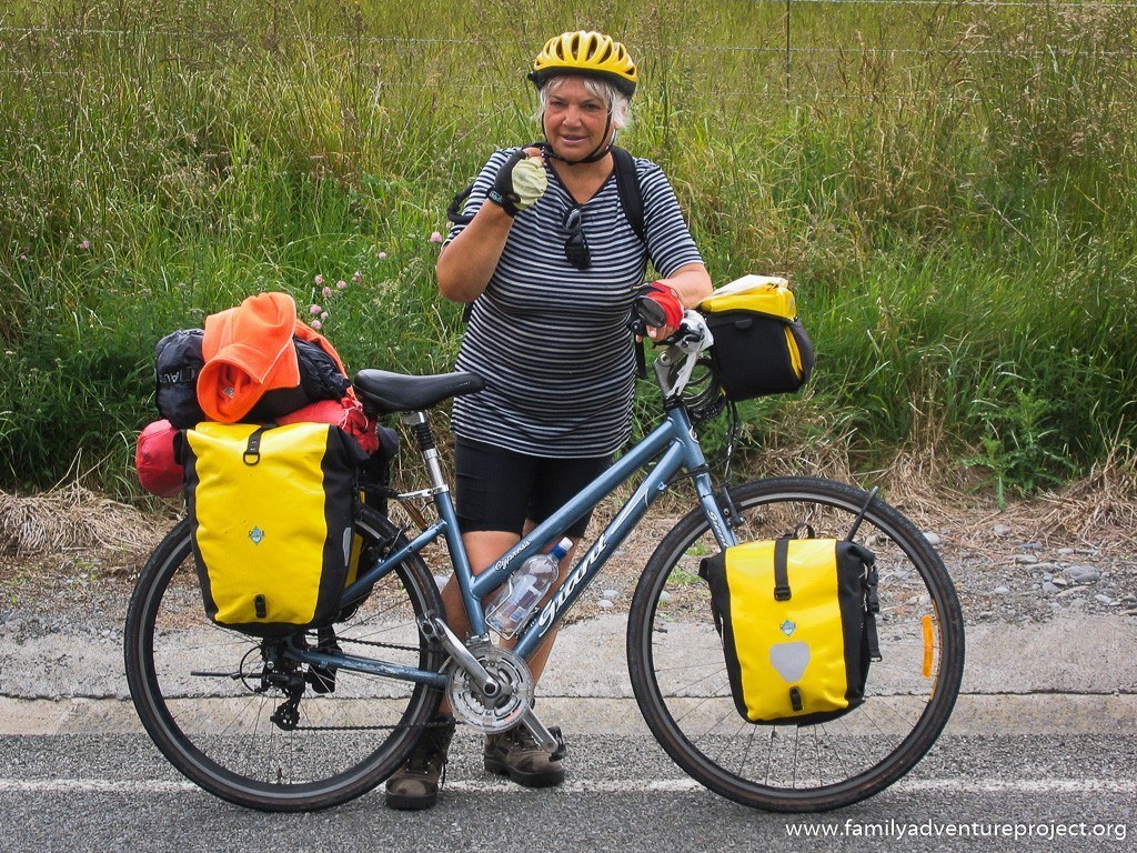 Pensioner on a bicycle tour