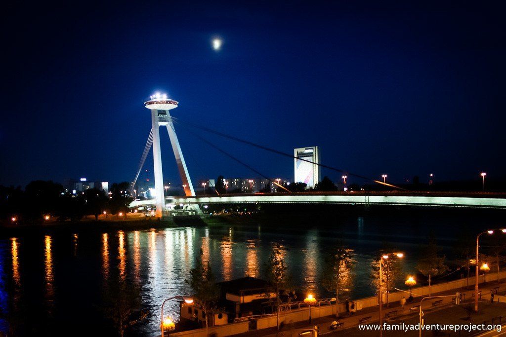 The alien spaceship bridge is a great landmark in Bratislava